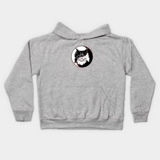 yin yang balance harmony design eastern philosophy cat Kids Hoodie